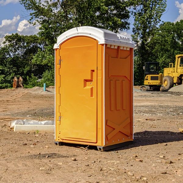 how often are the porta potties cleaned and serviced during a rental period in Rentiesville